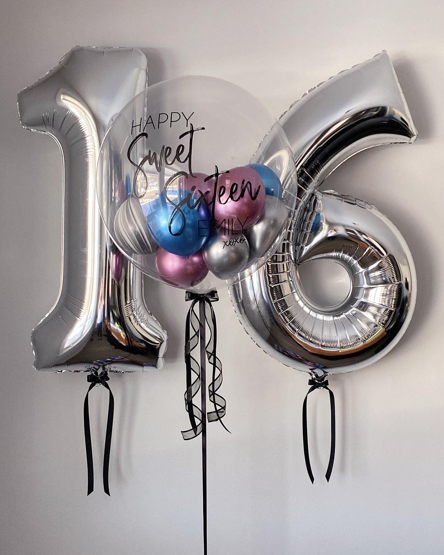 風船ページ Amazon | 40インチ シルバー 15 数字 風船 巨大 15個 フォイル